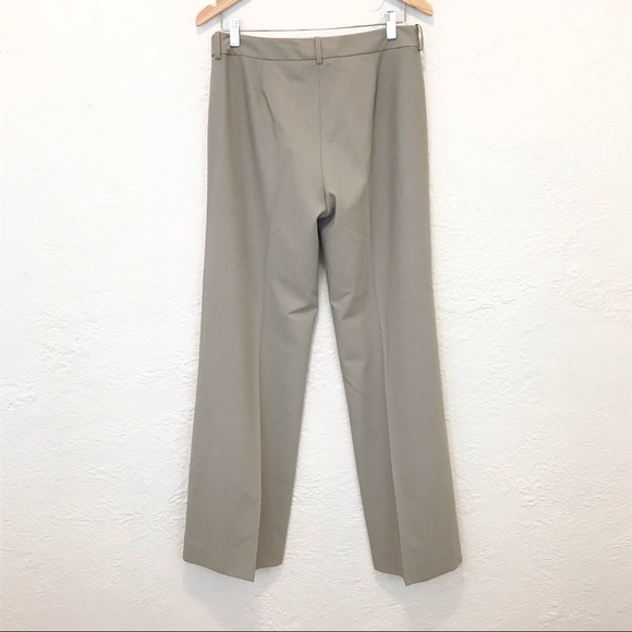 Michael Kors Collection Italy 12 Wide Leg Trousers Pants Beige Khaki Tan - Picture 6 of 7